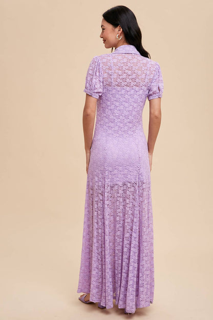 King Street Lavender Lace Maxi Dress