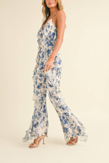 Something Blue Chinoiserie Jumpsuit