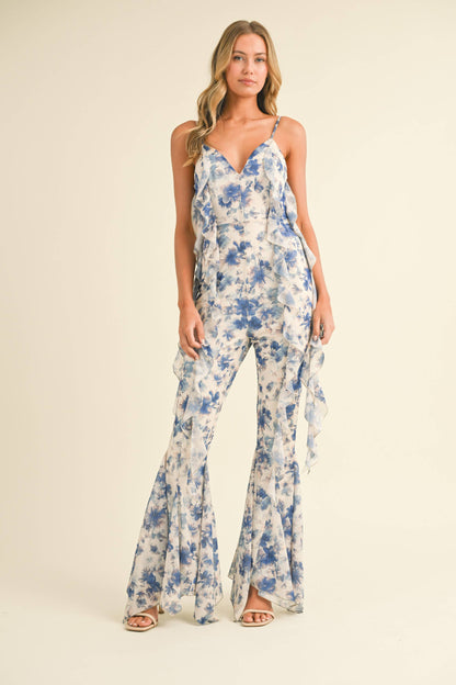 Something Blue Chinoiserie Jumpsuit